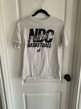 Port and Company White NBC Basketball Graphic Tee